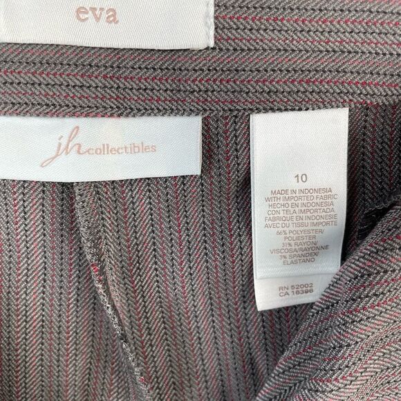 NWT JH Collectibles Pinstripe Eva Slacks Size 10 - Picture 6 of 8